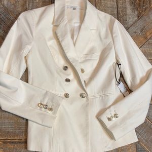 Lover’s + Friends NWOT white corduroy blazer. Small